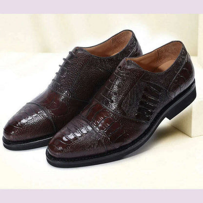 jineyu new Men shoes  business  leisure  Ostrich leather menshoes  ostrich  Claw skin  Rubber soles  lace-up  Men shoes