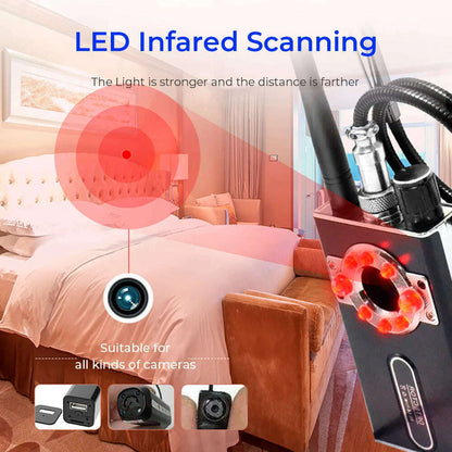 K88 Hidden Devices Detector LED display Anti Candid Camera Detector hunter GPS Bug mini camera RF  Signal Scanner Camera Finder