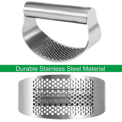 LMETJMA Garlic Press Rocker Stainless Steel Garlic Crusher Garlic Mincer Presses Ginger Press Squeezer Kitchen Gadgets KC0322