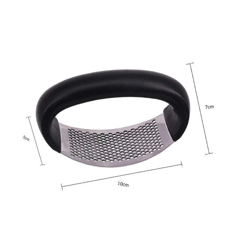 LMETJMA Garlic Press Rocker Stainless Steel Garlic Crusher Garlic Mincer Presses Ginger Press Squeezer Kitchen Gadgets KC0322