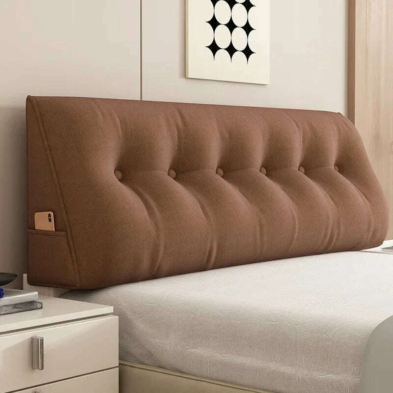 Long Pillow Headboard Cushion Triangle Large Back Bed Soft Bag Pillow Can Be Disassembled Washed Bedroom Sofa Cojín Triangular