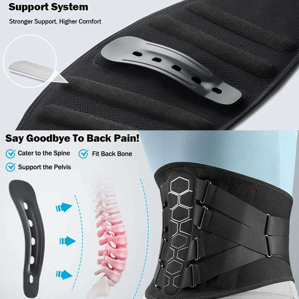 Lower Back Brace for Pain Relief,Back Support Belt, Flexible Lumbar Support Waist Belt for Lifting At Work,Scoliosis Pain Relief