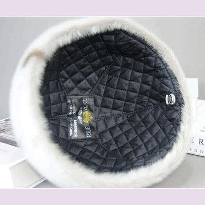 Luxury Winter Unisex Top Real Mink Fur Bomber Hat Unisex Genuine Marten Head Warm Black/Brown Caps Best Gift For Parents Gorras