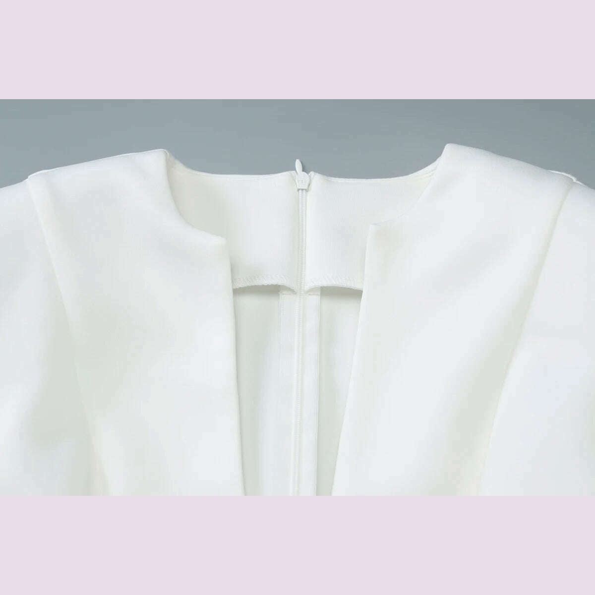 Lygens V Neck Long Sleeve Zipper Back A Line Patchwork Mini Solid Women'S Dresses Wholesale Fashion Gown Fashion Winter Clothes