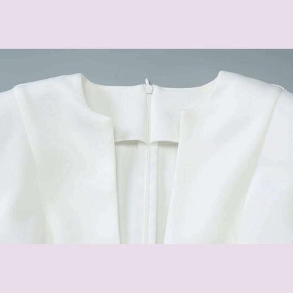 Lygens V Neck Long Sleeve Zipper Back A Line Patchwork Mini Solid Women'S Dresses Wholesale Fashion Gown Fashion Winter Clothes