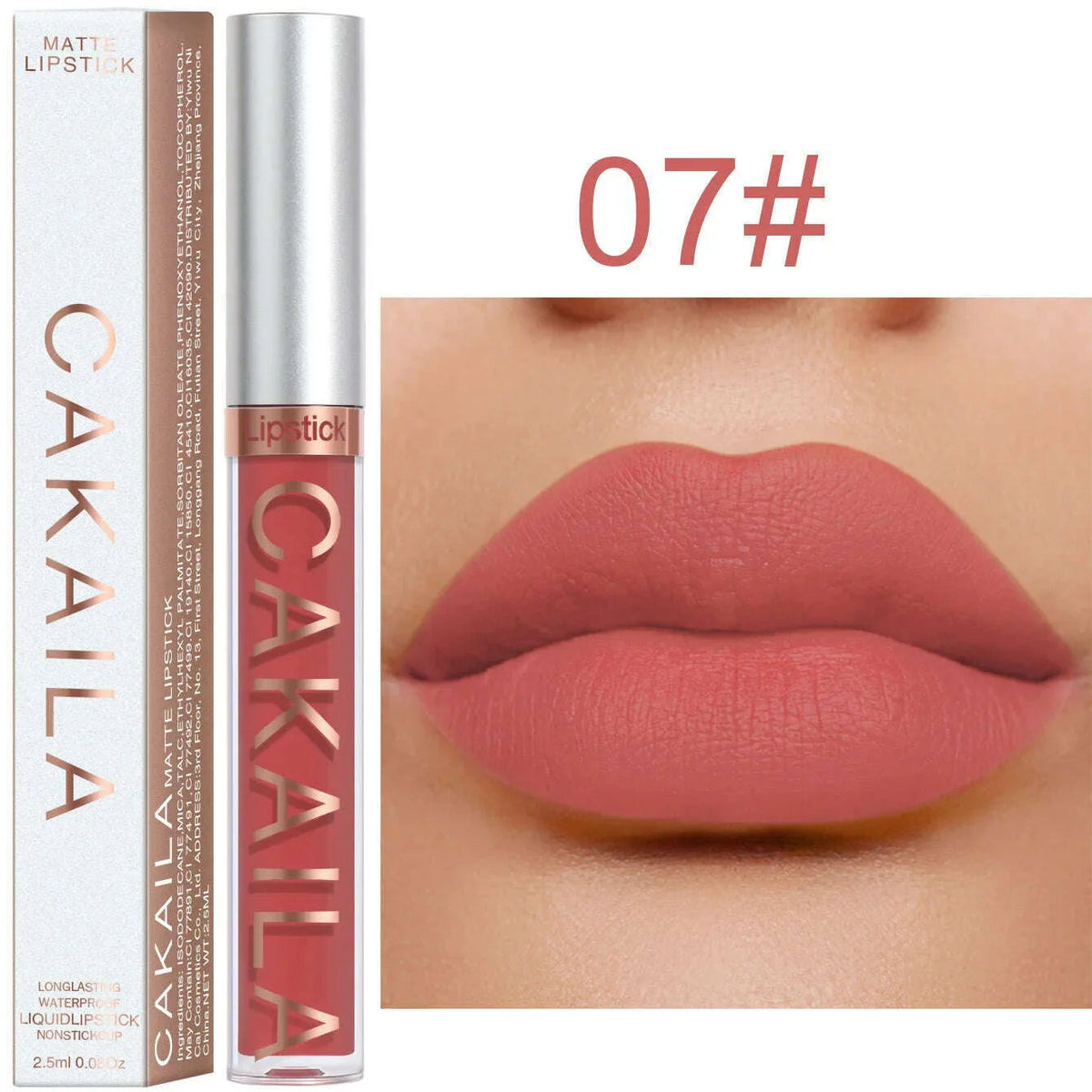 Matte Nude Brown Liquid Lipstick 18 Colors Waterproof Lasting Non-stick Cup Velvet Nude Red Lip Gloss Lint Tube Makeup Cosmetics