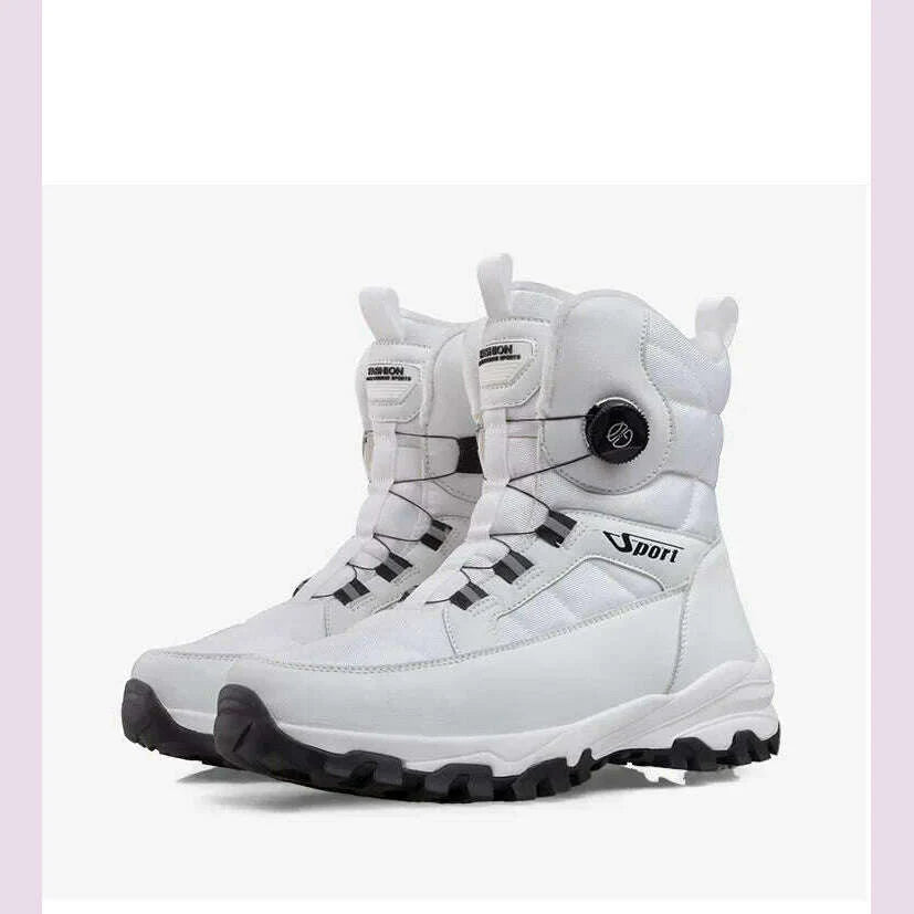 Men Boots 2024 Winter New Waterproof Non-slip Thicken Plush Cotton Shoes For Male -40℃ Warm Snow Boots Men Botas Para Hombres