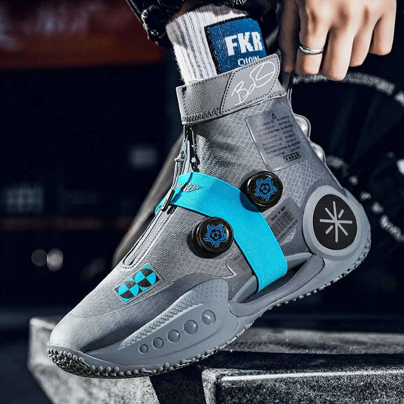 Men's Basketball Shoes Breathable Cushioning Non-Slip Wearable Runing Shoes Gym Training Athletic Basketball Sneakers for Women