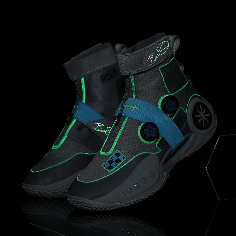 Men's Basketball Shoes Breathable Cushioning Non-Slip Wearable Runing Shoes Gym Training Athletic Basketball Sneakers for Women