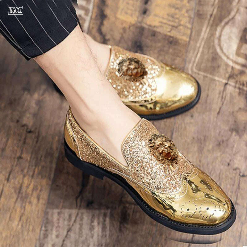 Mens Designer Loafers Fashion shoes Bright small leather shoes plus size slip-on lazy casual shoes Party wedding shoes A1