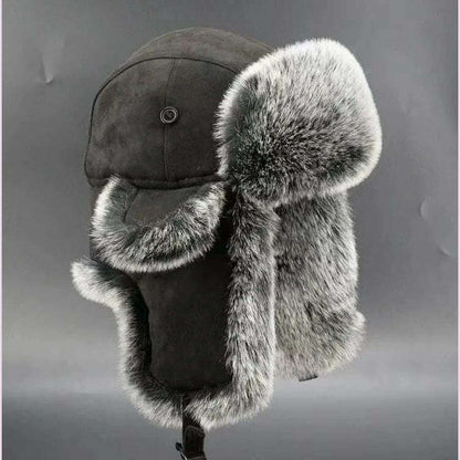 Men's Winter Trapper Aviator Trooper Earflap Warm Russian Waterproof Ski Hat Bomber Cap Russian Warm Ear Protectors Hats