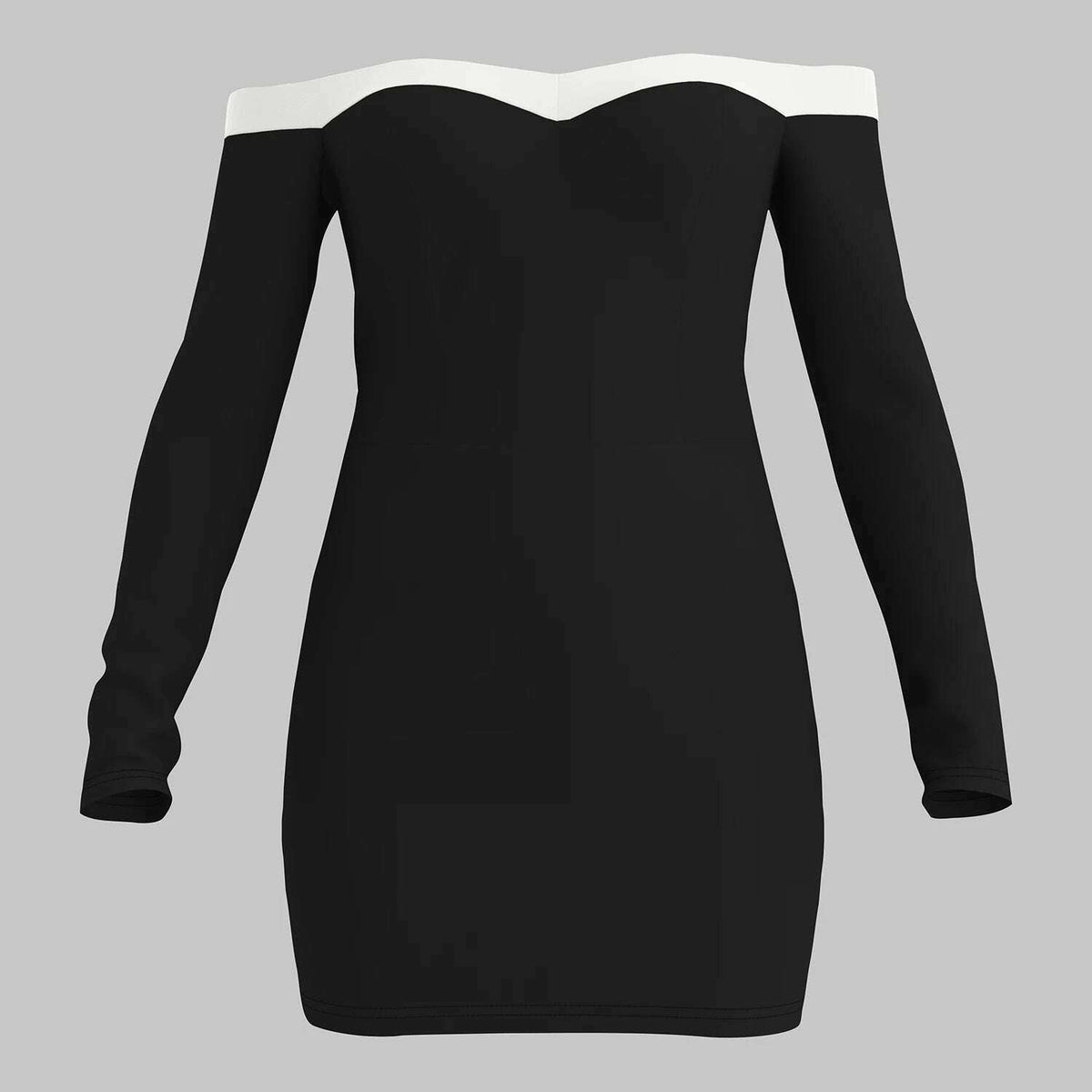 Mia Muse Women'S Dresses All Seasons French Sexy Decent Solid Color Off Shoulder Sweetheart Neck Party Mini Dresses