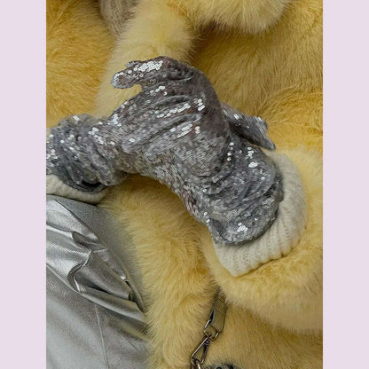 Mid-Length Women's Fur Coat Suit Collar Loose Imitation Fox Fur Plush Coats Warm Soft Thickened Winter Socialite Fur Overcoat