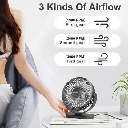 Mini USB Desktop Fan Portable Hook up Fan Desktop Office USB Quiet Cooling Fans Three Speed Adjustment Suitable For Home Office