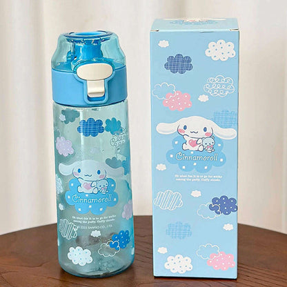 MINISO 550ML Bottle Water Sanrio Anime My Melody Portable Drinking Cup With Kuromi Outdoor Sports Fitness Travel Water Bottle