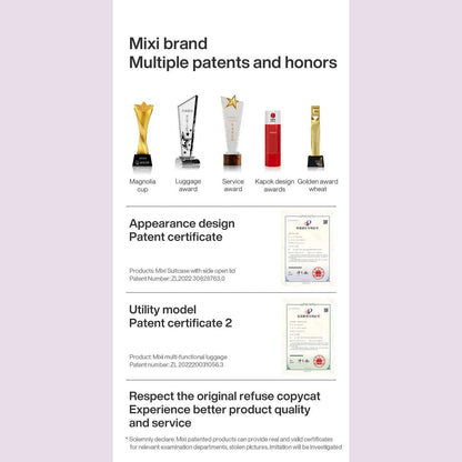 Mixi New Aluminum Frame Suitcase Carry On Rolling Luggage with USB Port Boarding Cabin Cup and Phone Holder 20 24 Inch