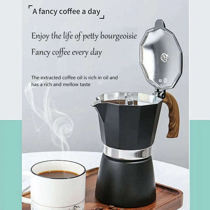 Moka Pot Italian Coffee Machine Espresso Aluminum Geyser Coffee Maker Kettle Latte Stove Classic Coffee Barista Tools 150/300ml