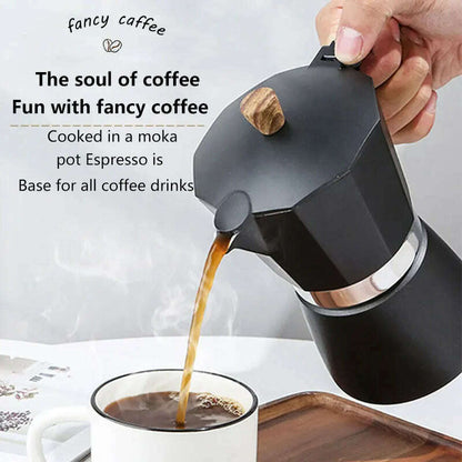 Moka Pot Italian Coffee Machine Espresso Aluminum Geyser Coffee Maker Kettle Latte Stove Classic Coffee Barista Tools 150/300ml