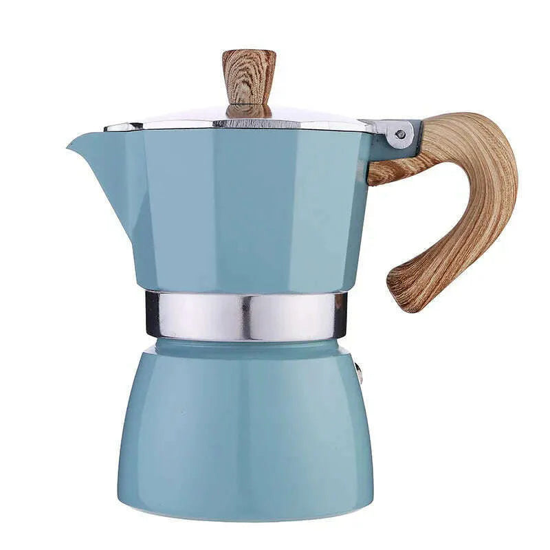 Moka Pot Italian Coffee Machine Espresso Aluminum Geyser Coffee Maker Kettle Latte Stove Classic Coffee Barista Tools 150/300ml