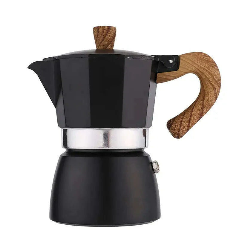 Moka Pot Italian Coffee Machine Espresso Aluminum Geyser Coffee Maker Kettle Latte Stove Classic Coffee Barista Tools 150/300ml