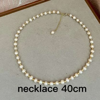 Multiple Elegant Natural Freshwater Pearl Necklaces For Women 40cm Length