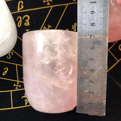 Natural Crystal Amethyst Rose Quartz White Crystal Cup Hand Curved Geode Crystal Tea Coffe Milk Mug Collection Craft Home Decor