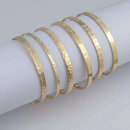 New Fashion Boho Punk Golden Cuff Bracelets & Bangles For Women Love Pulseiras Bangle Set Feminina Jewelry Charm Gifts B051