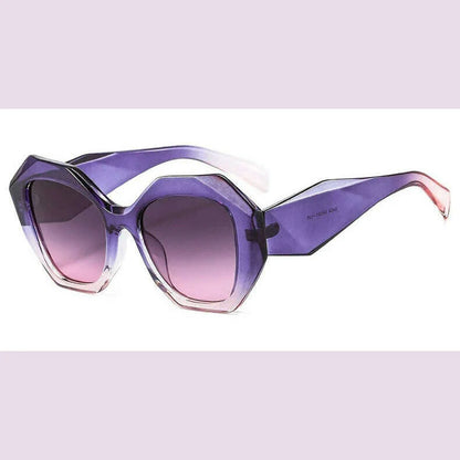 New Fashion Square Sunglasses Woman Vintage Shades Brand Design Vintage Polygon Sun glasses Female Tourism Glasses Lady Oculos