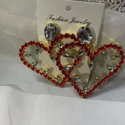 Novelly Rhinestone Geometric Large Flower Shape Stud Drop Earrings for Women Luxury Crystal Long Tassel Wedding Dangle Earrings