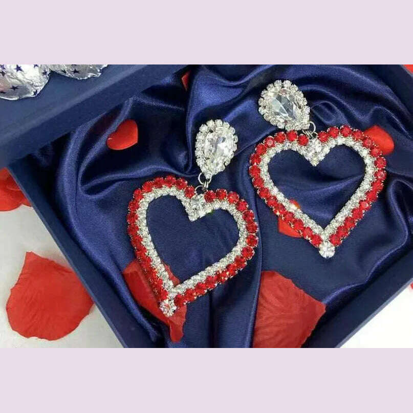 Novelly Rhinestone Geometric Large Flower Shape Stud Drop Earrings for Women Luxury Crystal Long Tassel Wedding Dangle Earrings