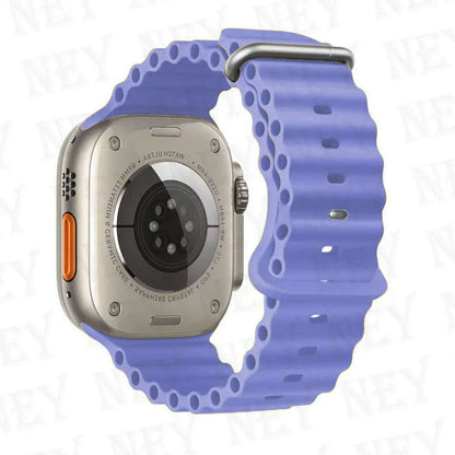 Ocean strap for Apple Watch Band 44mm Ultra 2 49mm 45mm 42mm 38/40/41mm silicone bracelet correa iwatch series 9 8 7 se 6 5 4 3
