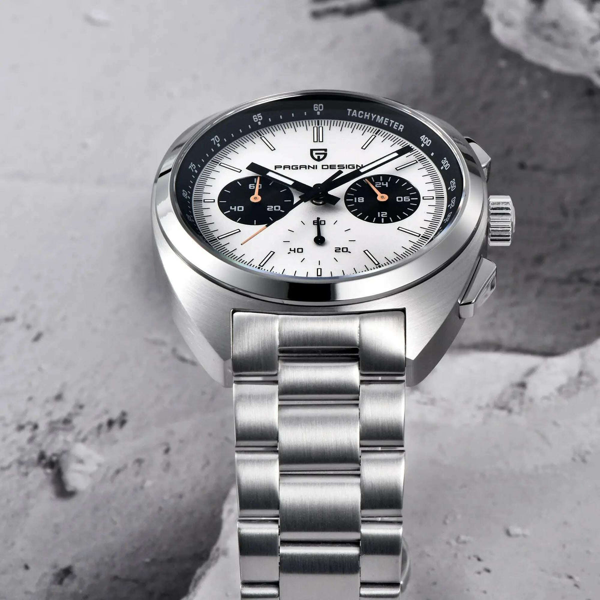PAGANI DESIGN Panda Dial Men Watches Luxury Quartz Watch For Men Japan VK63 Sport Chronograph Sapphire glass Wristwatch 2024 New