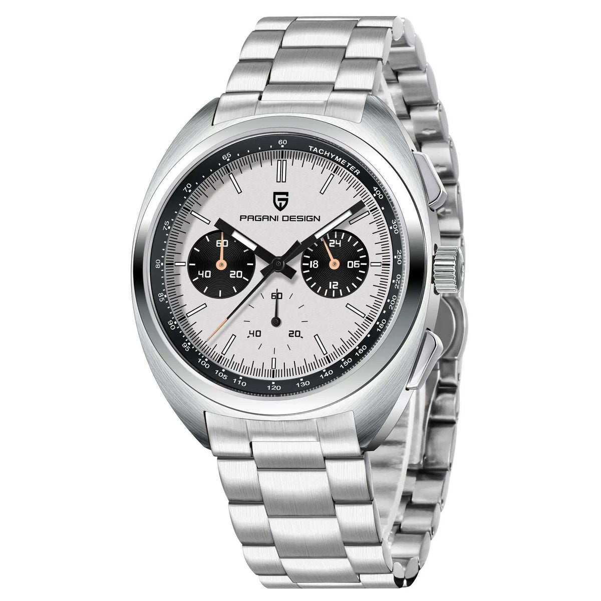 PAGANI DESIGN Panda Dial Men Watches Luxury Quartz Watch For Men Japan VK63 Sport Chronograph Sapphire glass Wristwatch 2024 New