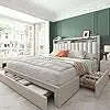 Queen Bed Frame with Headboard and 3 Large Drawers, Upholstered Platform Bed Frame Queen Size with Storage, Queen Size B
