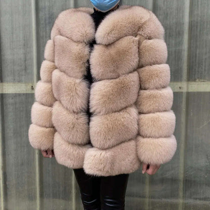 Real fur coats Women Natural Real Fur Jackets Vest Winter Outerwear Women fox fur coat high quality fur Clothes