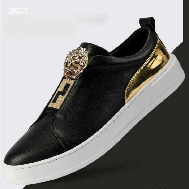 RECOBA Men Shoes Men's Shoe Cow Leather Adult Pigskin Latex Rubber Leather Casual Shoes Sneakers Hot Sale