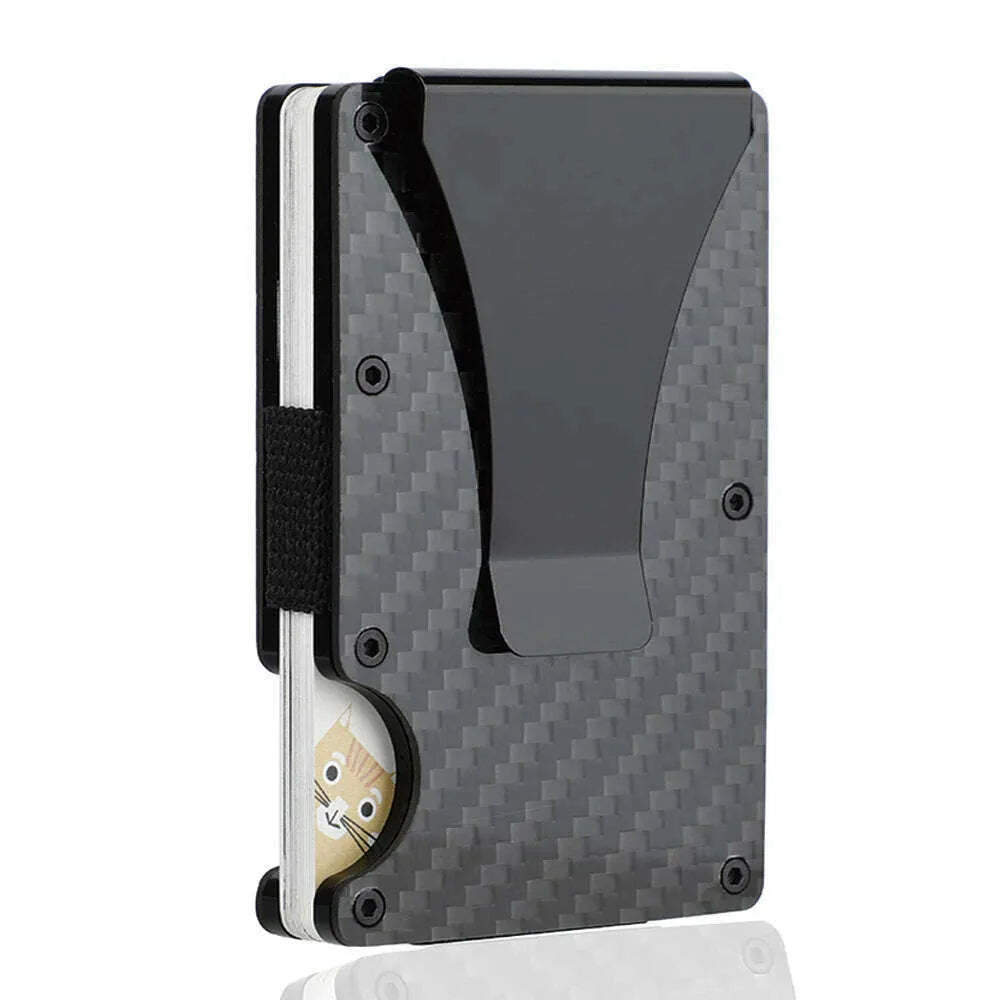 RFID Clip Metal Wallet Blocking Aluminum Minimalist Credit Card Holder Money Wallets 2024 All Color Slim Business Bank Id Case