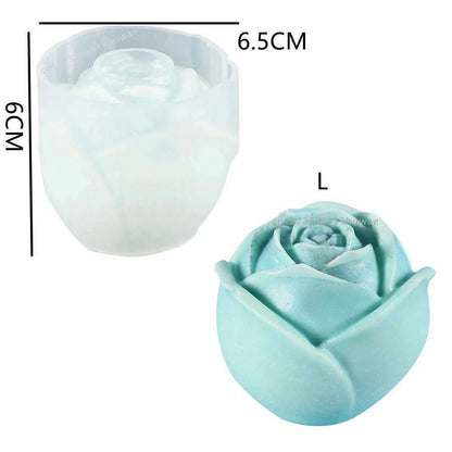 Rose Flower Bouquet Scented Candle Silicone Mold DIY Handmade Handicrafts Candle Making Plaster Soap Mould Home Decoration Tools