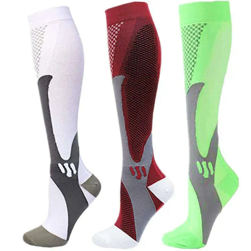 S-XXL 3 Pairs Pack/Socks Compression Socks 30 Mmhg Fit For Medical Edema Diabetes Varicose Veins Running Sports Socks Size XXL