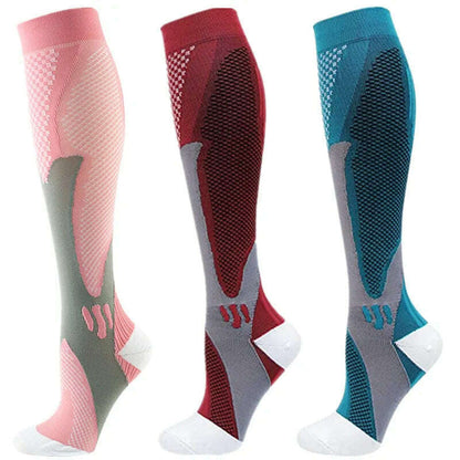 S-XXL 3 Pairs Pack/Socks Compression Socks 30 Mmhg Fit For Medical Edema Diabetes Varicose Veins Running Sports Socks Size XXL