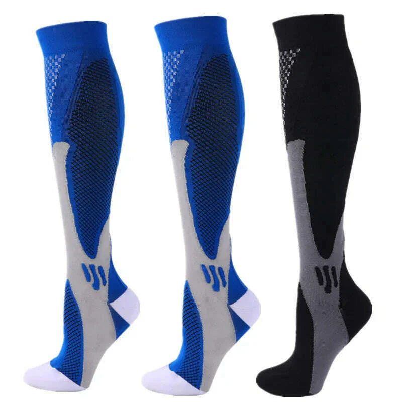 S-XXL 3 Pairs Pack/Socks Compression Socks 30 Mmhg Fit For Medical Edema Diabetes Varicose Veins Running Sports Socks Size XXL