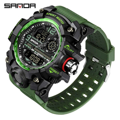 SANDA G style Top Men Watch 50M Waterproof Sports Military Quartz Watch For Male Electron LED Digital Wristwatch Reloj De Hombre