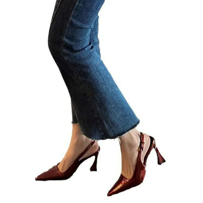 Sharp Pointed Niche Women Shoe 2025 Fashion New Women High Heel Versatile Simple Single Shoes Trendy Temperament Women's Sandals
