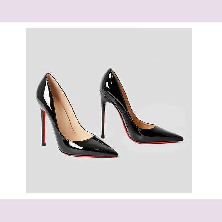 Shoes Woman 2024 Trend Luxury Shoes For Women Brand Pumps Red Shiny Bottom Pointed Toe High Heels Party Elegant Ladies Shoe 2025