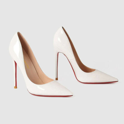 Shoes Woman 2024 Trend Luxury Shoes For Women Brand Pumps Red Shiny Bottom Pointed Toe High Heels Party Elegant Ladies Shoe 2025
