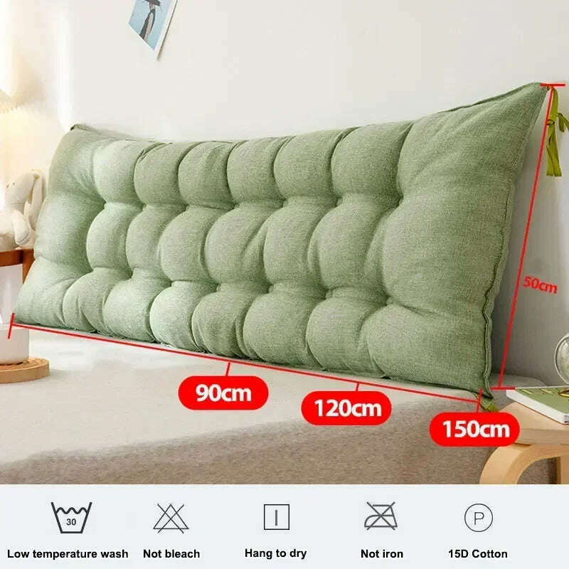 Sofa Long Cushion Headboard Reading Pillows Bedside Thicken Cushion Large Backrest Lumbar Pillows Back Support Tatami Pillow