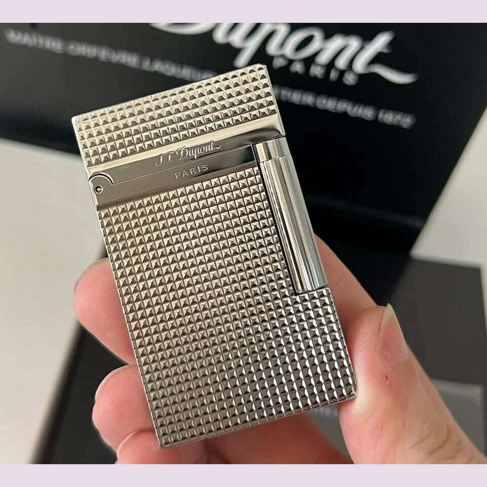 S.T. Dupont lighter, classic Paris nail style, crisp sound lighter, top manufacturer quality, gift for men