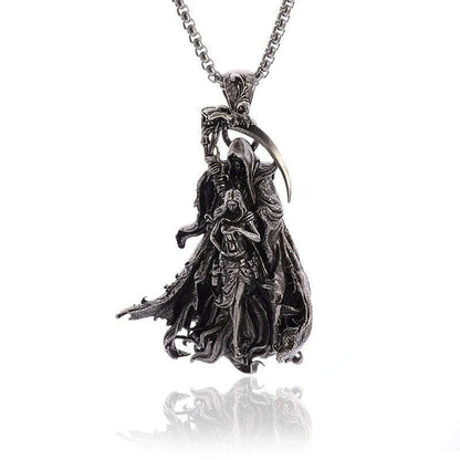 Stainless Steel Creative Personality Prayer Angel Pendant Necklace Men and Women Fashion Trend Hip Hop Punk Accessories Jewelry