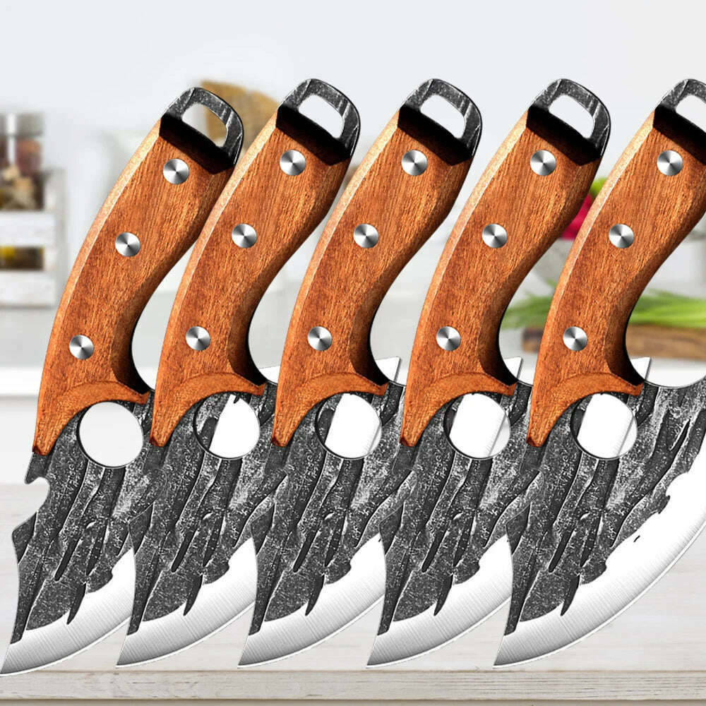 Stainless Steel Kitchen Meat Cleaver Butcher Peeling Boning Knife Fish Fillet Knife Vegetable and Fruit Slicing Knife