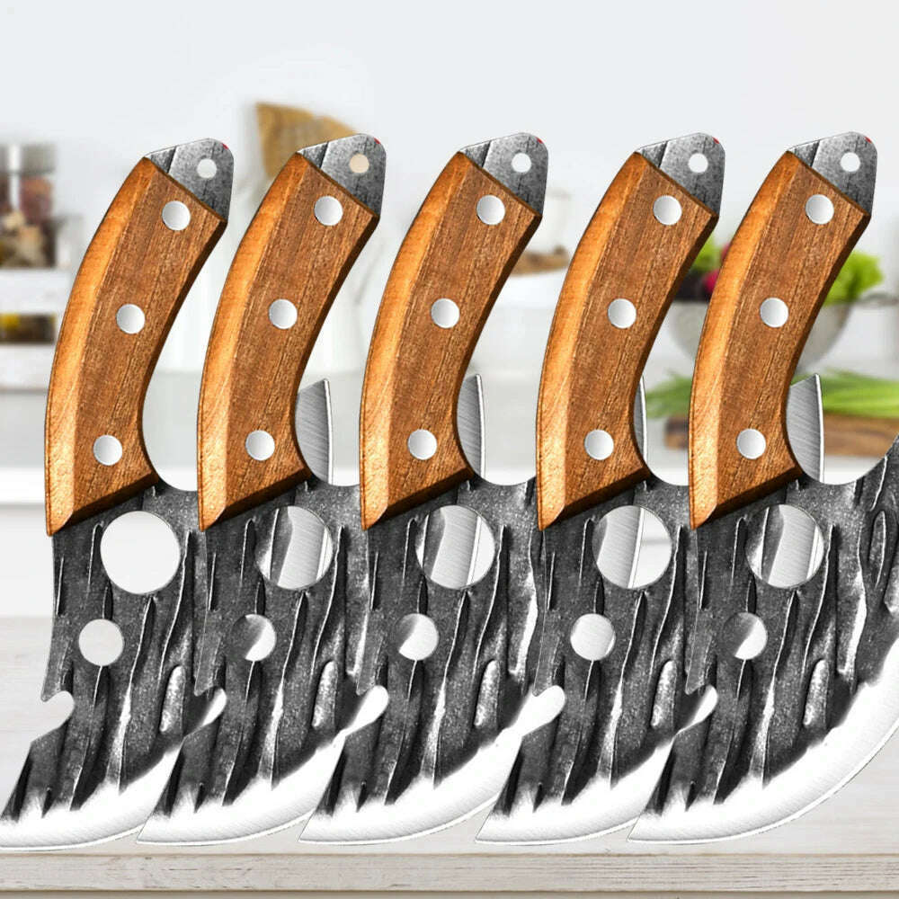 Stainless Steel Kitchen Meat Cleaver Butcher Peeling Boning Knife Fish Fillet Knife Vegetable and Fruit Slicing Knife